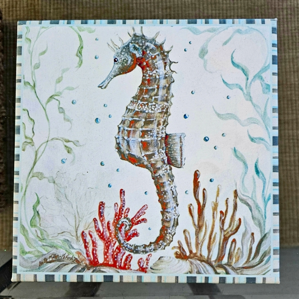 Canvas print seahorse
